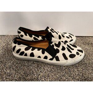 Jcrew Women’s Cow Calf Hair Slip On Sneaker Shoes Size 7